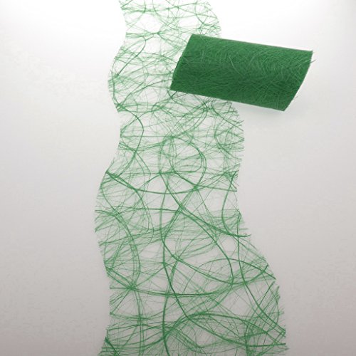 Deko AS GmbH Sizoweb Tischband Wellenschnitt dunkelgrün ca. 12,5 cm Rolle 25 Meter 64W 008-R von Deko AS GmbH