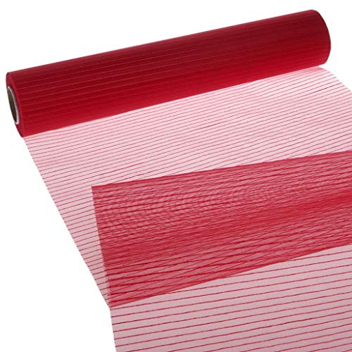 Deko AS GmbH Streifenorganza Tischband - rot - 28 cm x 15 m - 70 280 009 von Deko AS GmbH