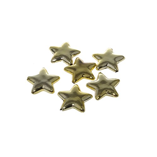 Sterne Gold zum Aufstecken Weihnachtsdeko Streudeko -Adventskranz Christbaum Tischschmuck ca. 1 x 4 cm - 3 x 6 Stück von Deko AS GmbH