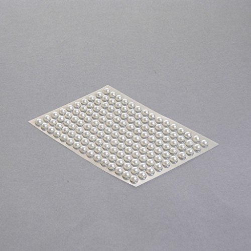 Deko und Band Halbe Perlen selbstklebend - Creme - 6mm - 150 Stück - 299 von Deko AS GmbH