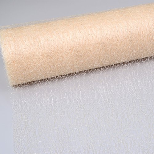 Deko und Band Spiderweb Tischband - (30cm x 5 Meter, Creme) von Deko AS GmbH