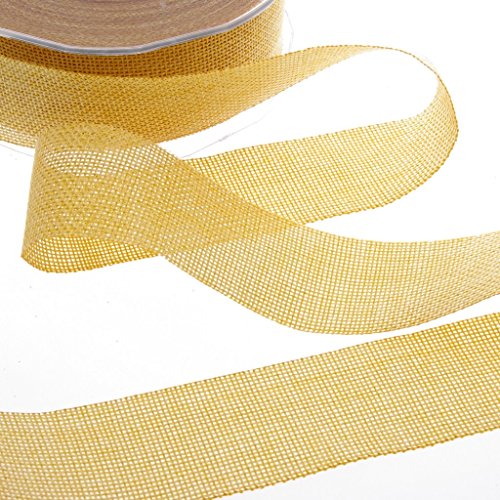 DEKO AS Shabby Chic Leinenoptik Dekoband, Polyester geruchsneutral, Sonnengelb, 3,8 cm x 20 m, 25 DEKO AS Shabby Chic Leinenoptik Dekoband, Polyester geruchsneutral, Sonnengelb, 3,8 cm x 20 m, 25 von Deko AS GmbH
