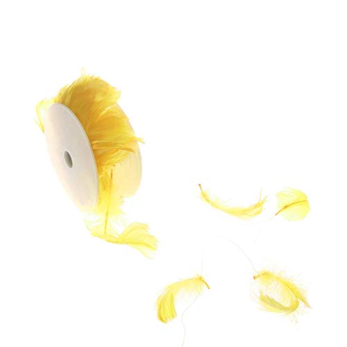 Drahtgirlande mit Maraboufedern - Ostern - Frühling - filigran - Gelb - 0,1 mm Breite - 9 m Länge - 6763-0,1-9-10 Drahtgirlande mit Maraboufedern - Ostern - Frühling - filigran - Gelb - 0,1 mm Breite - 9 m Länge - 6763-0,1-9-10 von Deko AS GmbH