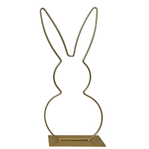 Metallring Hase Dekoring Gold 40 cm Bastelbedarf Tischdekoration Osterdeko 2025 Floristik Bastelring Frühling von Deko AS GmbH