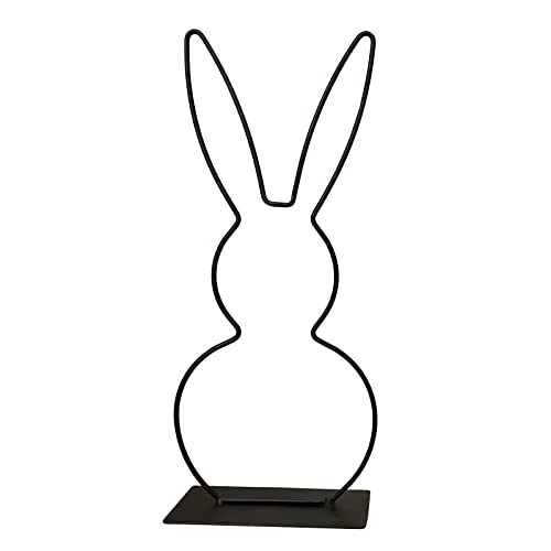 Metallring Hase Dekoring schwarz 29 cm Bastelbedarf Tischdekoration Osterdeko 2023 Floristik Bastelring Frühling von Deko AS GmbH