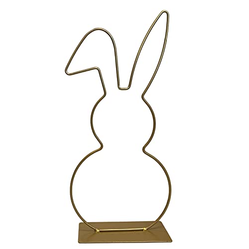 Metallring Hase Knickohr Dekoring Gold 40 cm Bastelbedarf Tischdekoration Osterdeko 2023 Floristik Bastelring Frühling von Deko AS GmbH