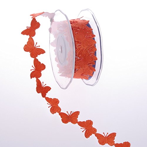 SeKleBo - Selbstklebende Bordüre Schmetterlinge - 30mm - 10m - 89116 (Orange) von Deko AS GmbH