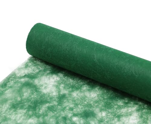 Sizocloud® Tischläufer in 30cm Breite und 25m Länge mit ca.100 Dekoherzen Gratis (Dunkelgrün, 30cm) von Deko AS GmbH