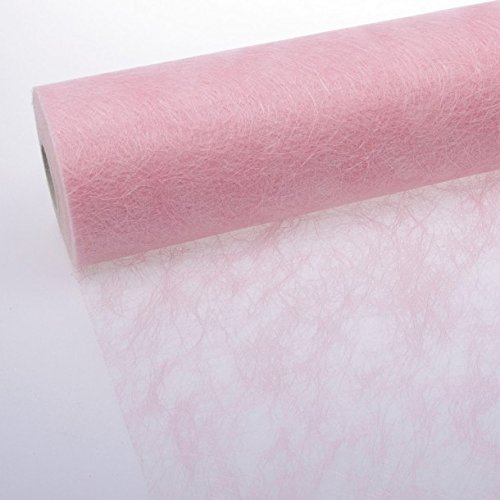 Sizoflor Tischband - 25 Meter Rolle + 100 Dekodiamanten Gratis (30cm Breite, Zartrosa) von Deko AS GmbH