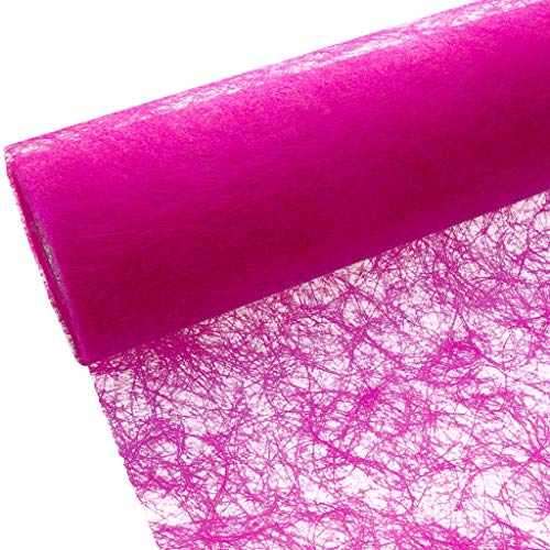 Sizoflor Tischband - 25 Meter Rolle + 100 Dekoherzen Gratis (20cm Breite, Neonlila) von Deko AS GmbH