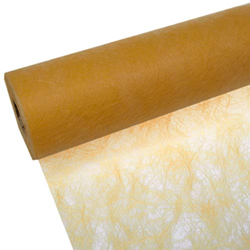 Sizoflor table runner, 25 metre roll, 100 decorative hearts, Polyester, apricot, 30cm Breite von Deko AS GmbH