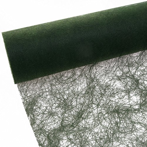 Sizoflor table runner, 25 metre roll, 100 decorative hearts, Polyester, dark green, 30cm Breite von Deko AS GmbH