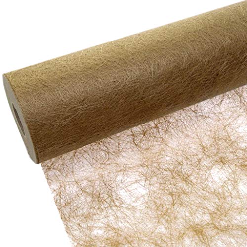 Sizoflor Tischband - 25 Meter Rolle + 300 Mini-Dekodiamanten Gratis (30cm Breite, Dunkelgold) von Deko AS GmbH