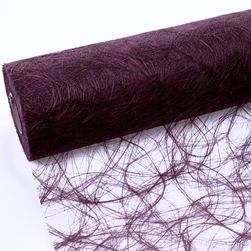 SIZOWEB Table Runner/25 m Roll + 100 Free Decorative Diamonds, Polyester, Bordeaux, 30cm Breite von Deko AS GmbH