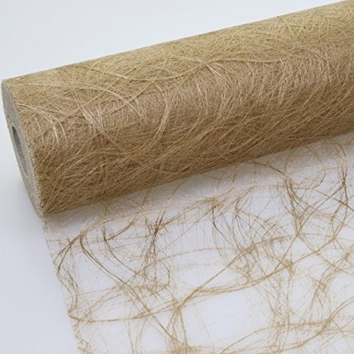 Sizoweb Tischband - 25 Meter Rolle + 300 Mini-Dekodiamanten Gratis (30cm Breite, Dunkelgold) von Deko AS GmbH