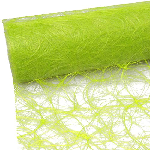 Sizoweb Rouleau de 25 mètres de chemin de table + 100 diamants décoratifs inclus, Polyester, Maigrün, 30cm Breite von Deko AS GmbH