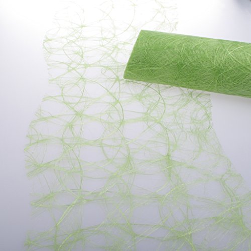 Deko AS GmbH Sizoweb Tischband Wellenschnitt hellgrün 25 cm Rolle 25 Meter 64W 007-R von Deko AS GmbH