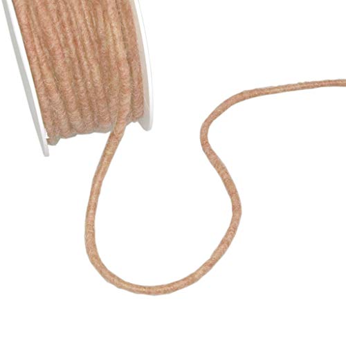 Wollkordel beige mit Sisalkern Dekokordel BastelkordelGeschenkkordel Walnuss ca. 5 mm Breite 25 m Länge von Deko AS GmbH