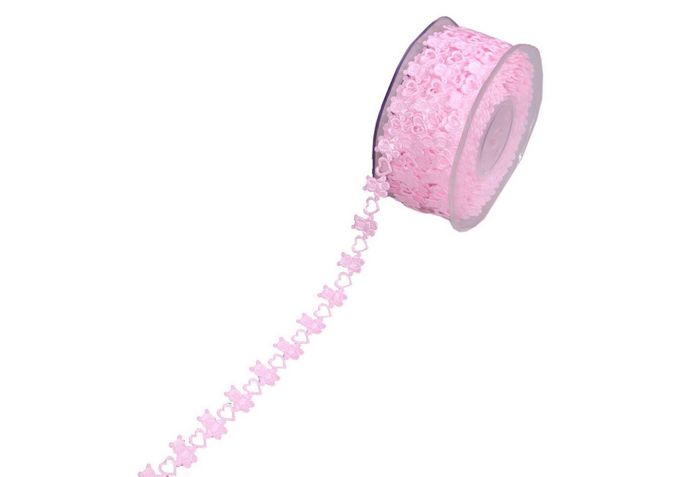 Deko AS Bastelband Klebe-Bordüre - "Teddy Girl" - Rosa - 17 mm - 20 m - 97540-17-20-30, selbstklebend von Deko AS