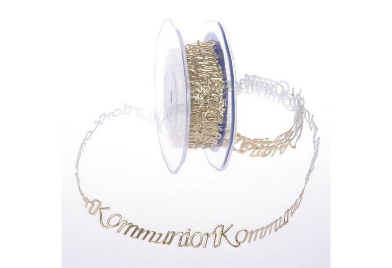 Deko AS Bastelband SeKleBo® - Selbstklebende Bordüre ´Kommunion´ Gold - 15mm - 10m - 8…, selbstklebend von Deko AS