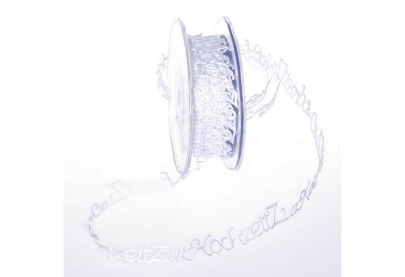 Deko AS Bastelband SeKleBo® - Selbstklebende Bordüre ´ZurHochzeit´ Weiß - 15mm - 10m - 8 von Deko AS