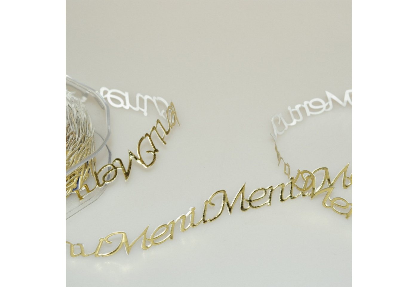 Deko AS Bastelband SekleBo® - Selbstklebende Bordüre "Menü" in Gold - 15mm - 10m - 89113 von Deko AS