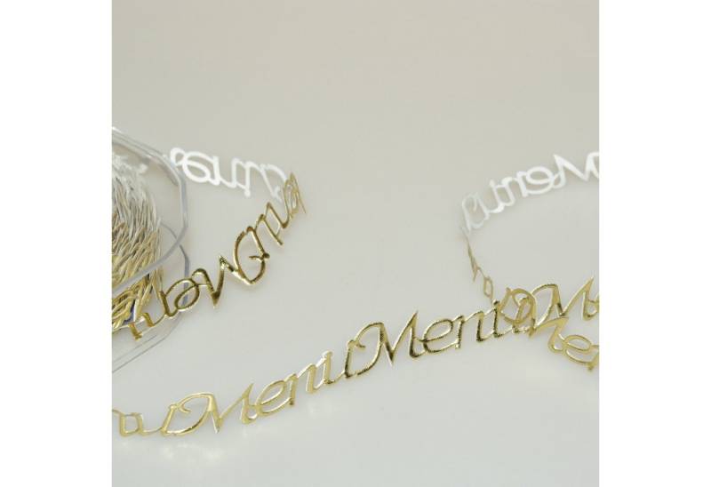 Deko AS Bastelband SekleBo® - Selbstklebende Bordüre "Menü" in Gold - 15mm - 10m - 89113 von Deko AS