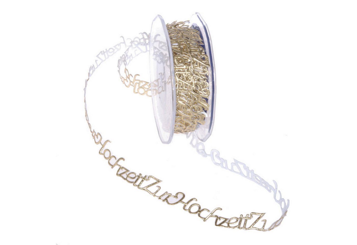 Deko AS Bastelband SekleBo® - Selbstklebende Bordüre ´Zur Hochzeit` Gold - 15mm - 10m - von Deko AS