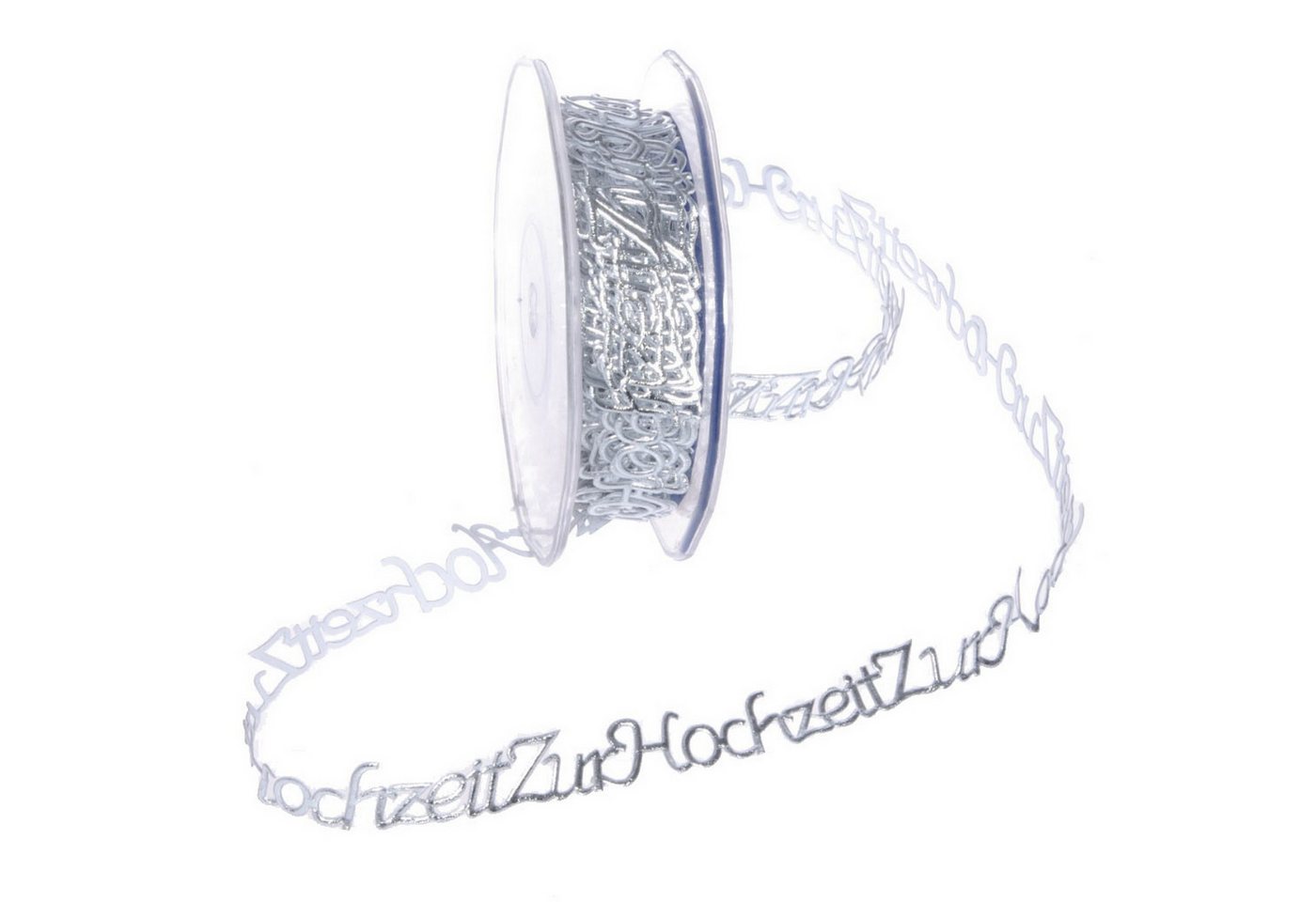 Deko AS Bastelband SekleBo® - Selbstklebende Bordüre ´ZurHochzeit´ Silber - 15mm - 10m - von Deko AS