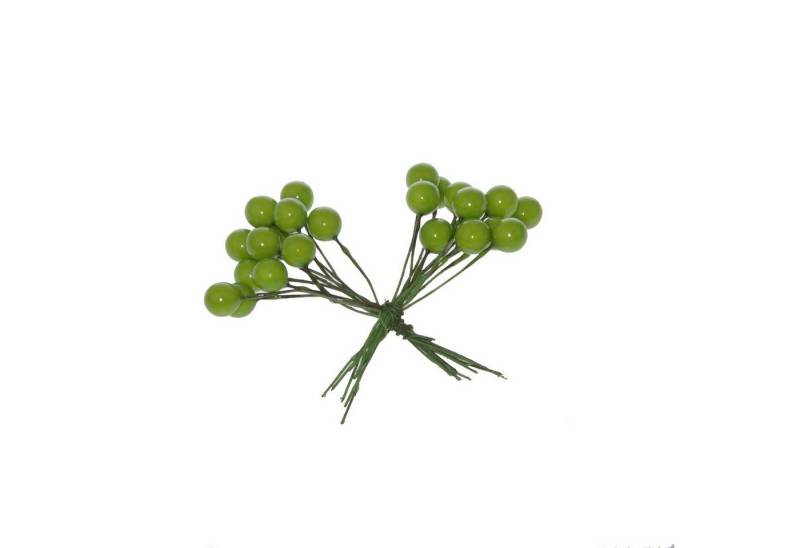 Deko AS Basteldraht Deko Beeren am Draht - Grün - ca. Ø 1 cm Beere x 7 cm Drahtlänge - 1 von Deko AS