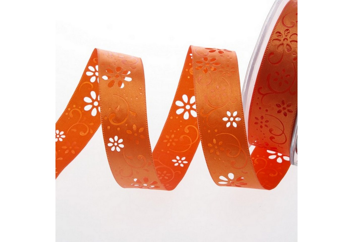 Deko AS Dekoband Dekoband "Open Spring Flower" - 40mm - 20m Rolle - orange - 52140 2…, Stanzmotiv Blümchen Deko AS Dekoband Dekoband "Open Spring Flower" - 40mm - 20m Rolle - orange - 52140 2…, Stanzmotiv Blümchen von Deko AS