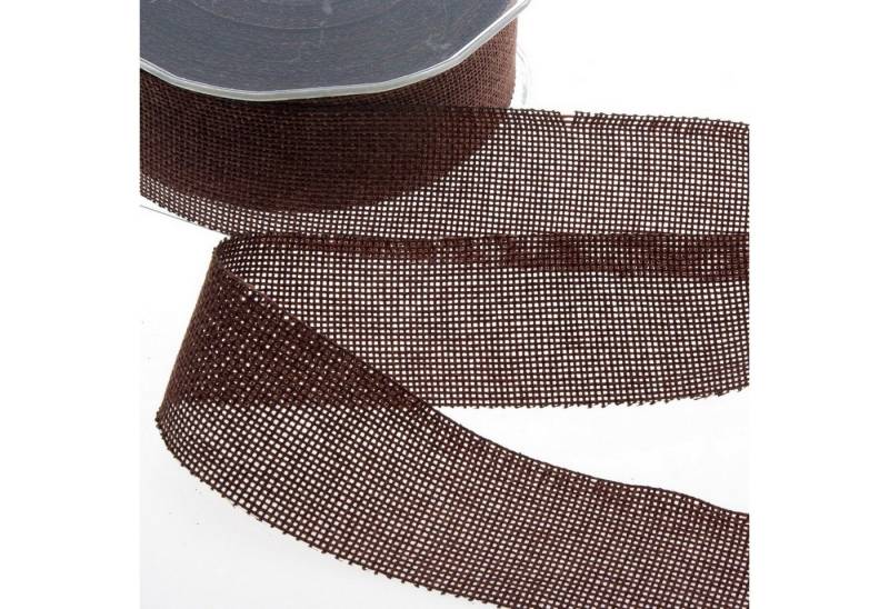 Deko AS Dekoband Dekoband Shabby Chic in Leinenoptik 38mm - chocolate - 20m - 69038-… von Deko AS