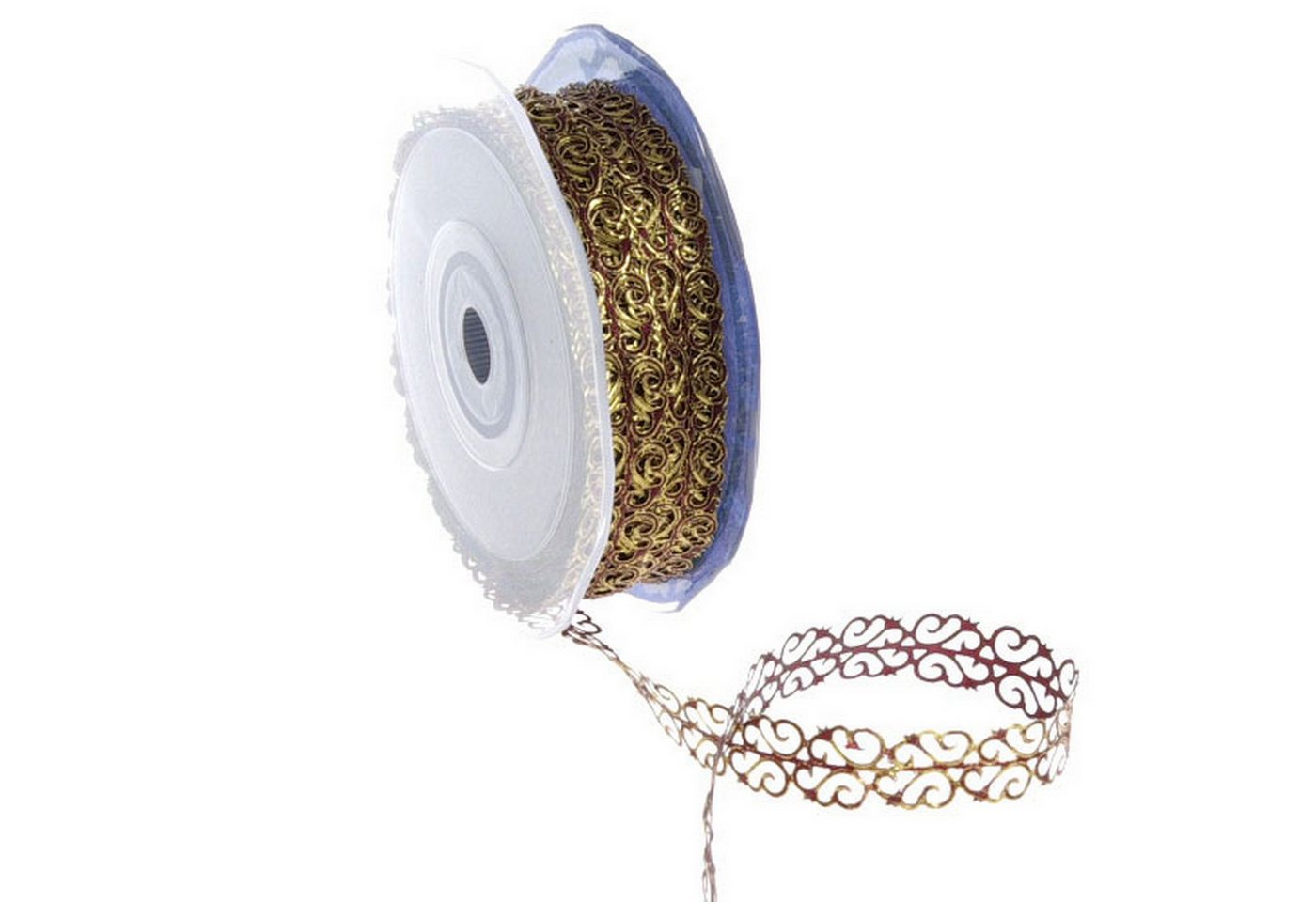 Deko AS Dekoband Dekobordüre "Vine Ribbon" - bordeaux-gold - 12mm - 20m - 92102 87, Bordüre Geschenkband elegant Deko AS Dekoband Dekobordüre "Vine Ribbon" - bordeaux-gold - 12mm - 20m - 92102 87, Bordüre Geschenkband elegant von Deko AS