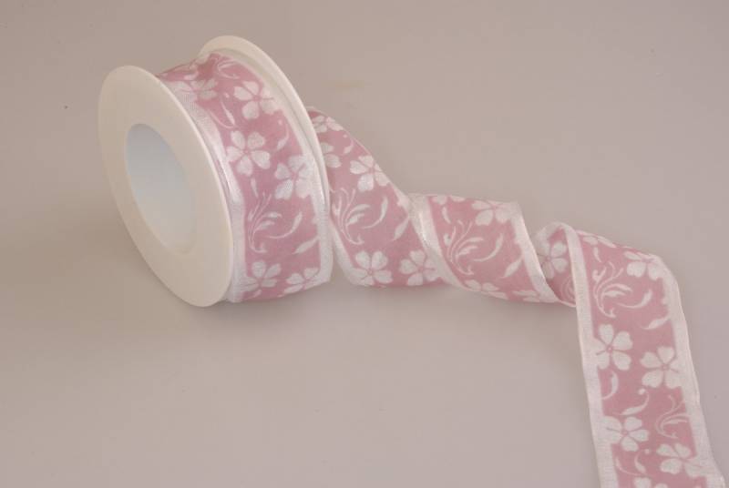 Deko AS Dekoband Halbtransparentes Dekoband "Ayana" - col.246 altrosa-weiß Deko AS Dekoband Halbtransparentes Dekoband "Ayana" - col.246 altrosa-weiß von Deko AS