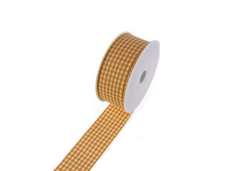 Deko AS Dekoband Landhauskaroband - orange - 40 mm auf 25 m Rolle - 7404 36-R 040… von Deko AS