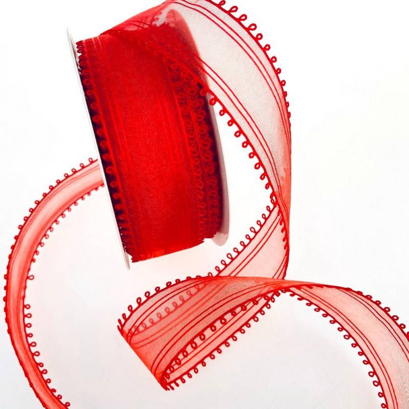 Deko AS Dekoobjekt Organzaband mit Picotkante - 40mm - 20m - col.35 rot - 54274-40-20-35 Deko AS Dekoobjekt Organzaband mit Picotkante - 40mm - 20m - col.35 rot - 54274-40-20-35 von Deko AS