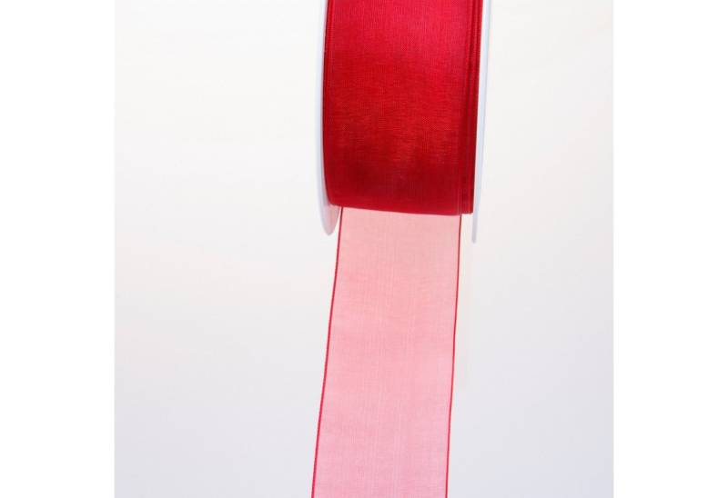 Deko AS Dekoband Organzaband mit Webkante - 38mm - 50m - col. 65 rot - 53736-38-50-6… von Deko AS