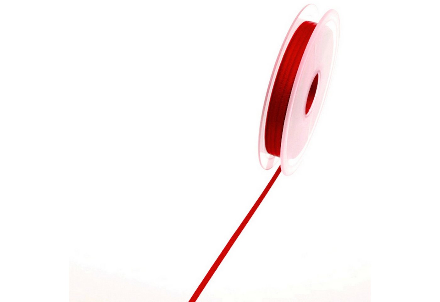 Deko AS Dekoband Satinband rot - 3 mm Breite auf 50 m Rolle - 43103 324-R von Deko AS