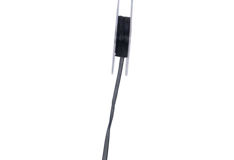 Deko AS Dekoband Schmale Organzabänder mit Webkante - col. 90 Schwarz - 3 mm - 1 VE … von Deko AS