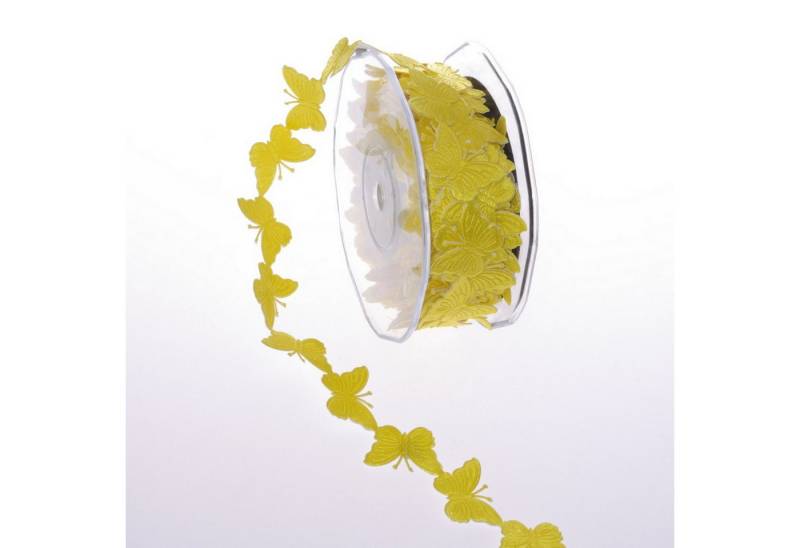 Deko AS Dekoband Schmetterlinge SeKleBo® - Gelb - 30mm - 10m - 89116-30-10-10 von Deko AS