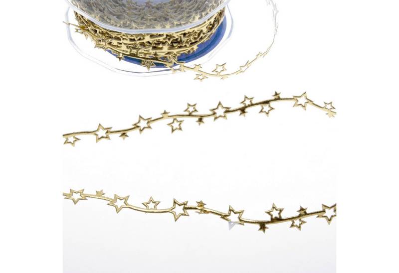 Deko AS Dekoband SeKleBo® Selbstklebende Bordüre - Open Star Garland gold - 96996 20-R von Deko AS