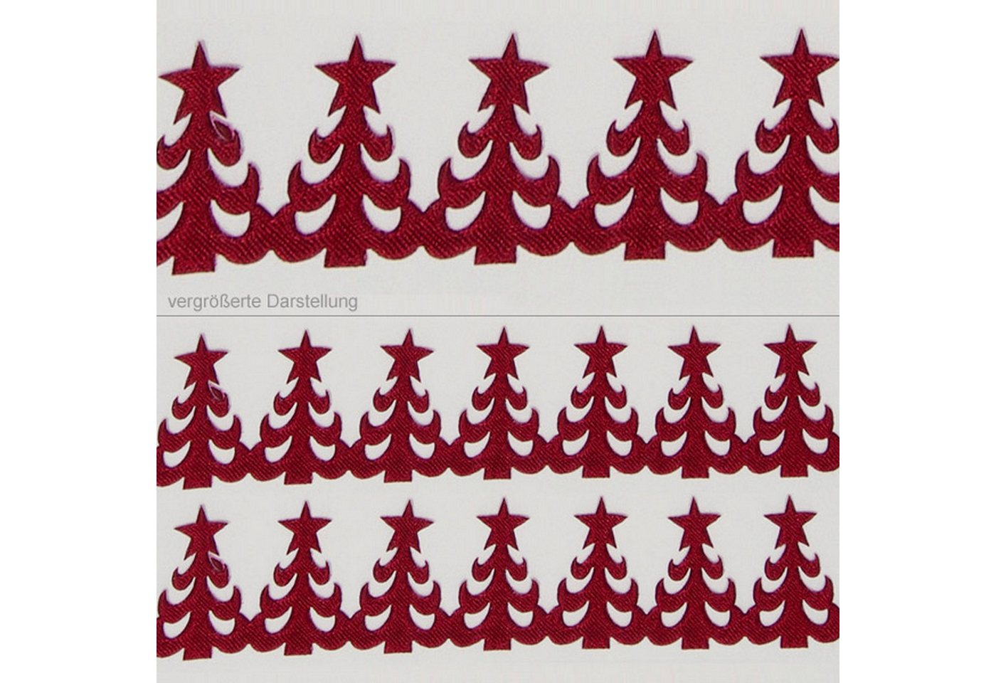 Deko AS Dekoband SekleBo® Selbstklebende Bordüre - Tannenbäume Bordeaux - 94508 25-R 2 von Deko AS