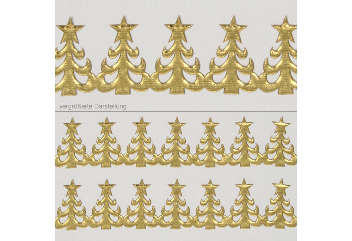 Deko AS Dekoband SekleBo® Selbstklebende Bordüre - Tannenbäume Gold - 94508 25-R 20 von Deko AS