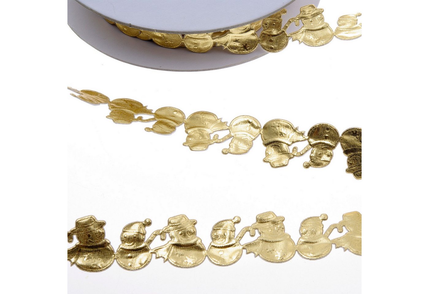 Deko AS Dekoband Selbstklebende Bordüre "Schneemann" - SekleBo® - Gold - 22 mm Breite von Deko AS