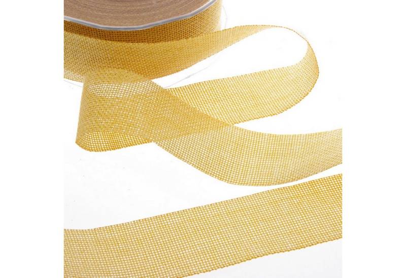 Deko AS Dekoband Shabby Chic Dekoband - gelb - 25mm - 20m - 69025-25-20-10, passt zum Tischläufer Shabby Chic von Deko AS