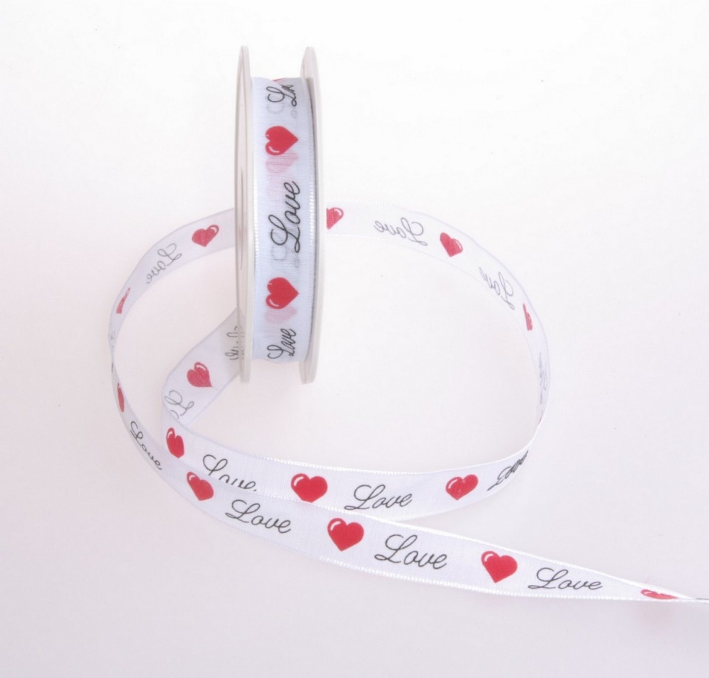 Deko AS Dekoobjekt Dekoband "Love" mit Drahtkante - 16mm - 15m -col. 01 weiß-rot - 32019 Deko AS Dekoobjekt Dekoband "Love" mit Drahtkante - 16mm - 15m -col. 01 weiß-rot - 32019 von Deko AS