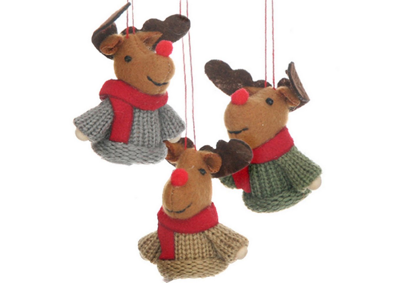 Deko AS Dekoobjekt Holz-/Strickanhänger Elch - Rentier - Hirsch - Weihnachten - Baumschm Deko AS Dekoobjekt Holz-/Strickanhänger Elch - Rentier - Hirsch - Weihnachten - Baumschm von Deko AS