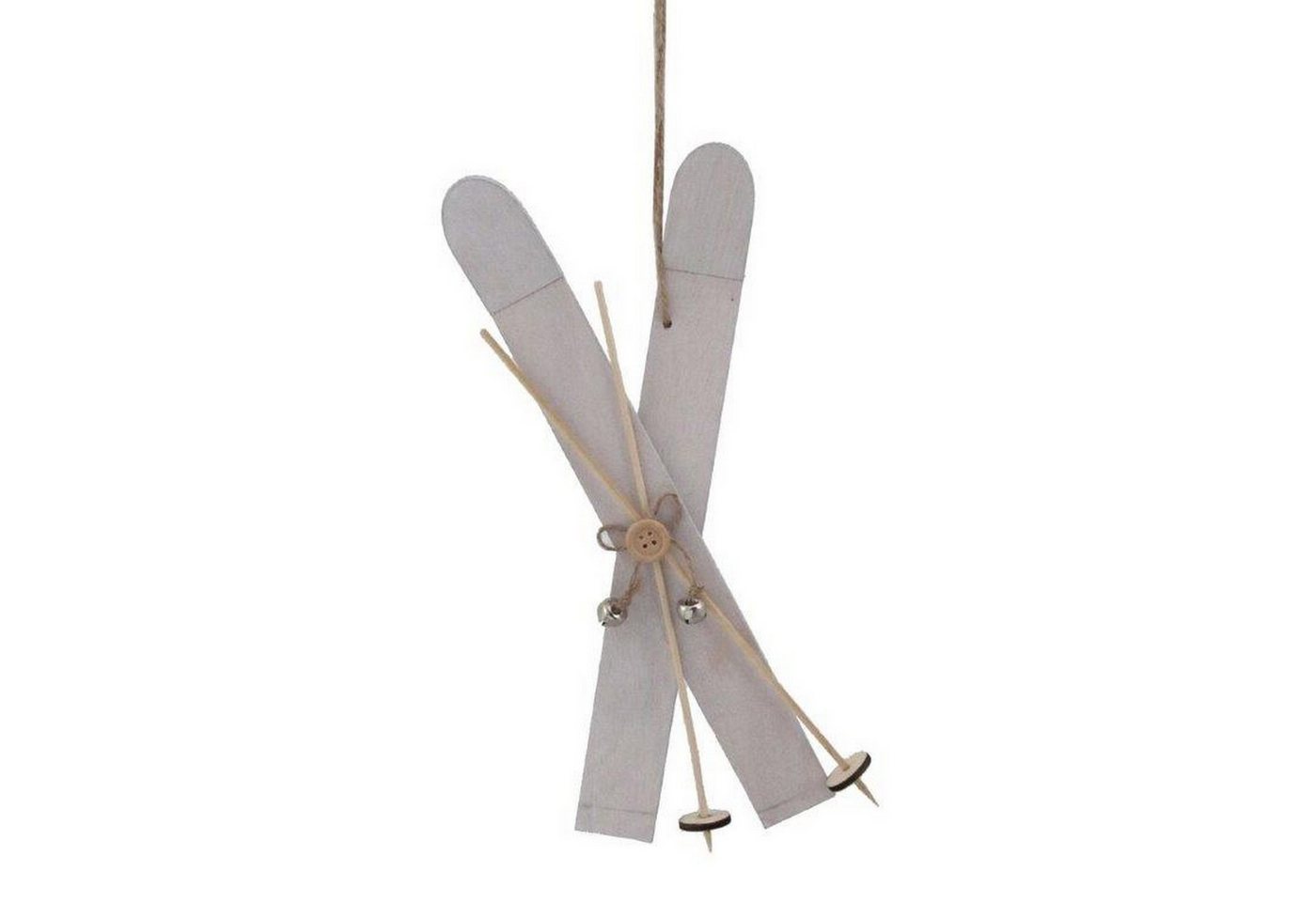 Deko AS Dekoobjekt Holz Ski Hänger 25x11cm weiss - AG4316529-40 Deko AS Dekoobjekt Holz Ski Hänger 25x11cm weiss - AG4316529-40 von Deko AS
