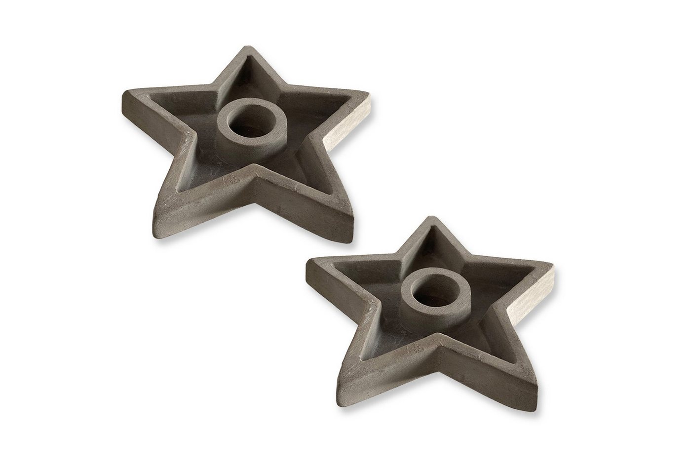 Deko AS Kerzenhalter Kerzenhalter 2er Set Zement grau Sternform Industrial Look Beton… Deko AS Kerzenhalter Kerzenhalter 2er Set Zement grau Sternform Industrial Look Beton… von Deko AS