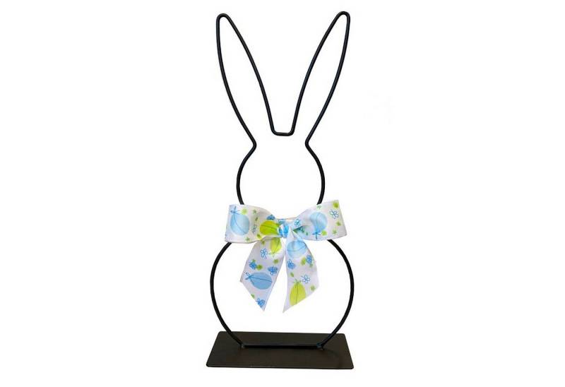 Deko AS Osterhase Hasen-Silhouette - Metallfigur Osterhase - schwarz - 40cm hoch -060… (1 St), Pflegeleicht von Deko AS